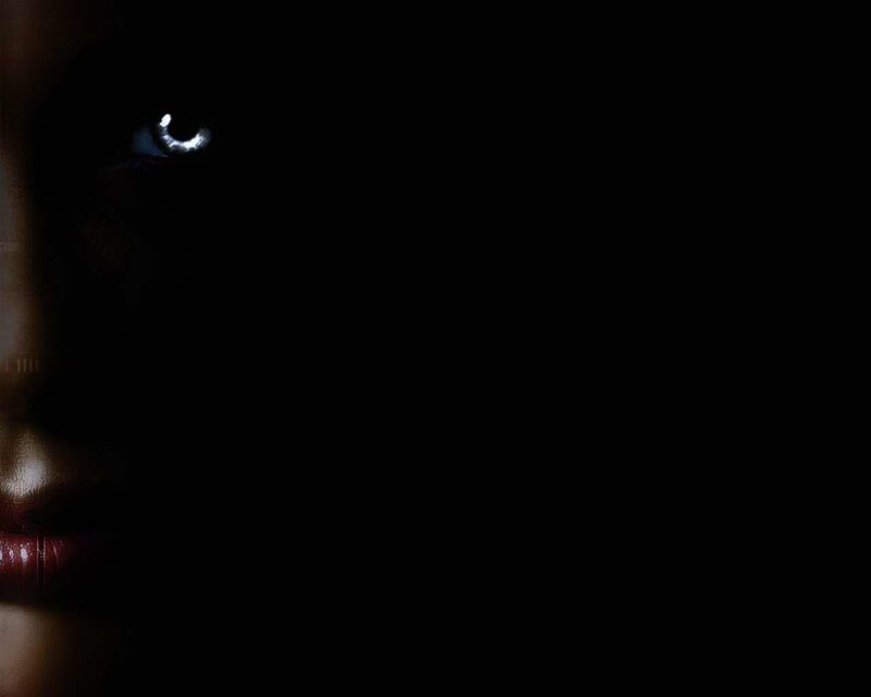 Close-up of a Face — Black, Dark, Night