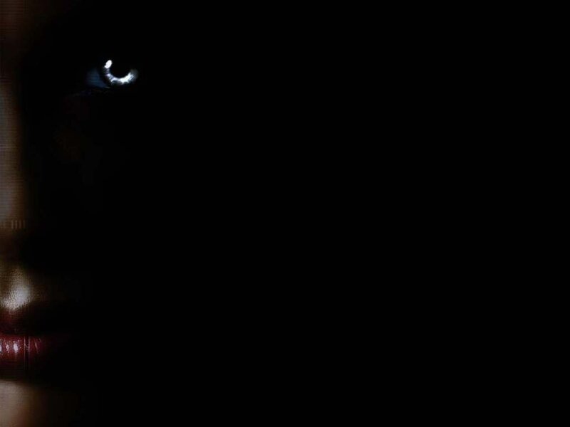 Close-up of a Face — Black, Dark