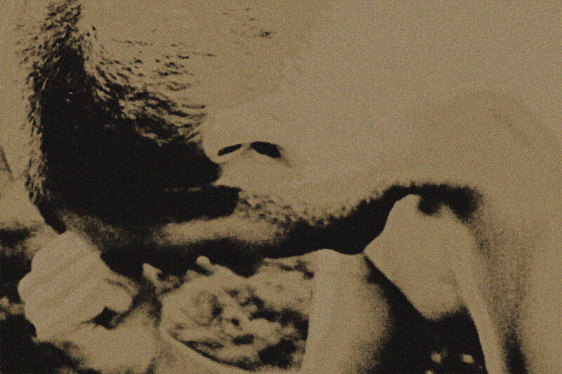 Close-up of a Face — Black, Grainy
