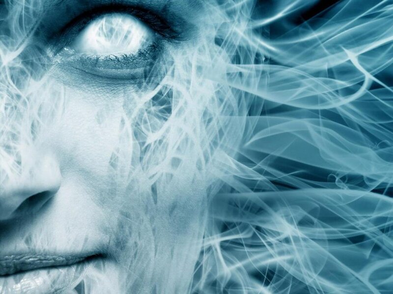 Close-up of a Face — Blue, Ethereal