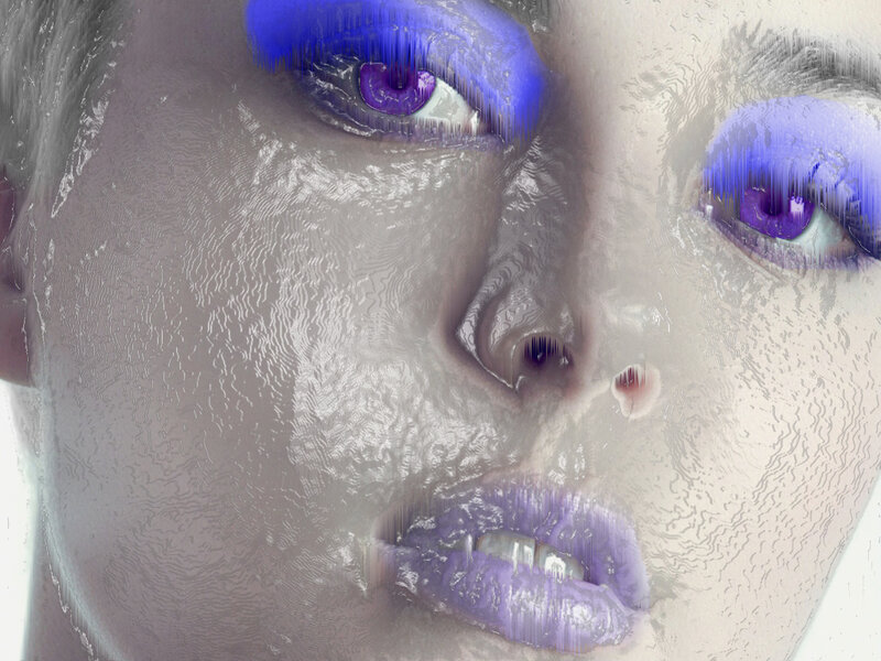 Close-up of a Face — Purple