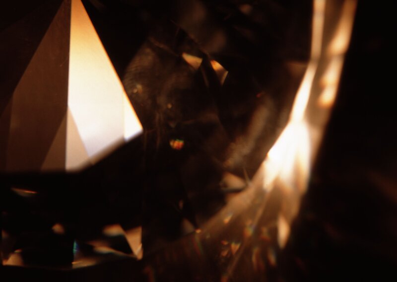 close-up of a faceted gemstone