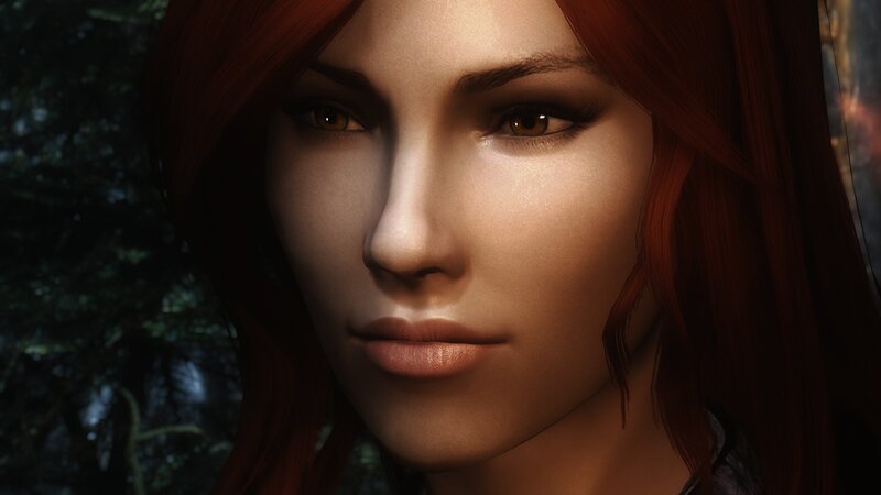 close-up of a female character