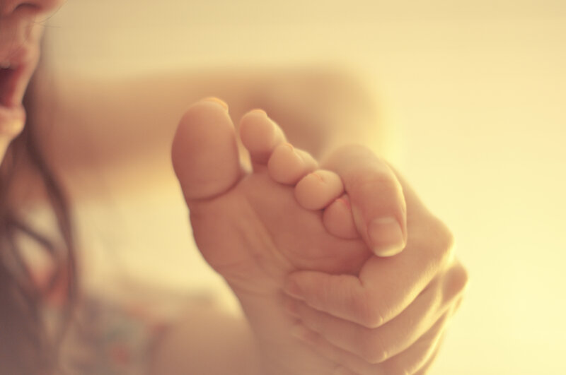 close-up of a foot