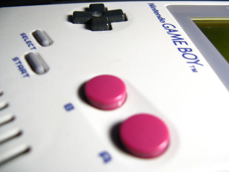Close-up of a Game Boy