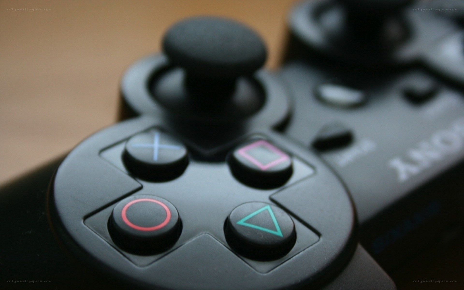 close-up of a game controller