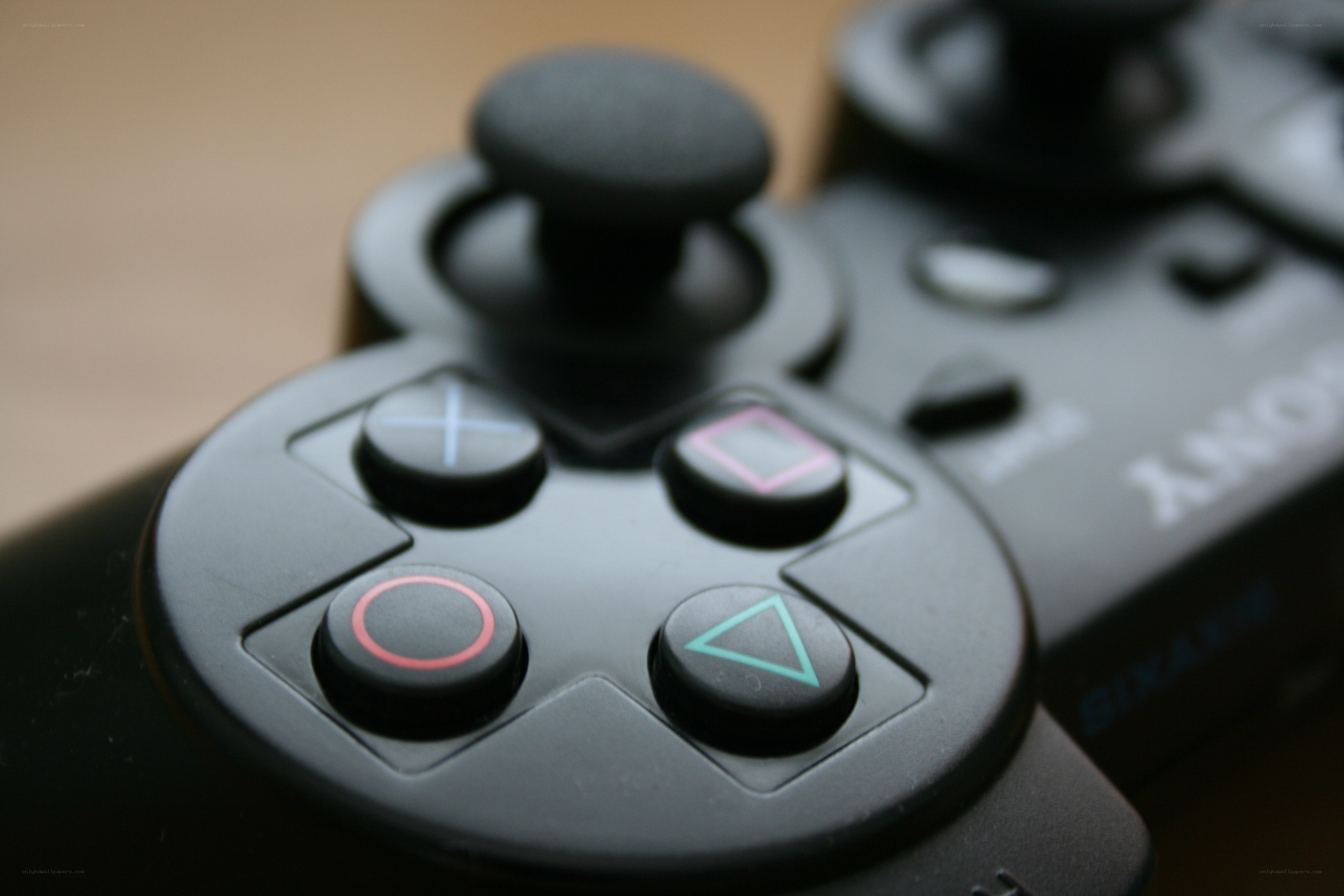 close-up of a game controller