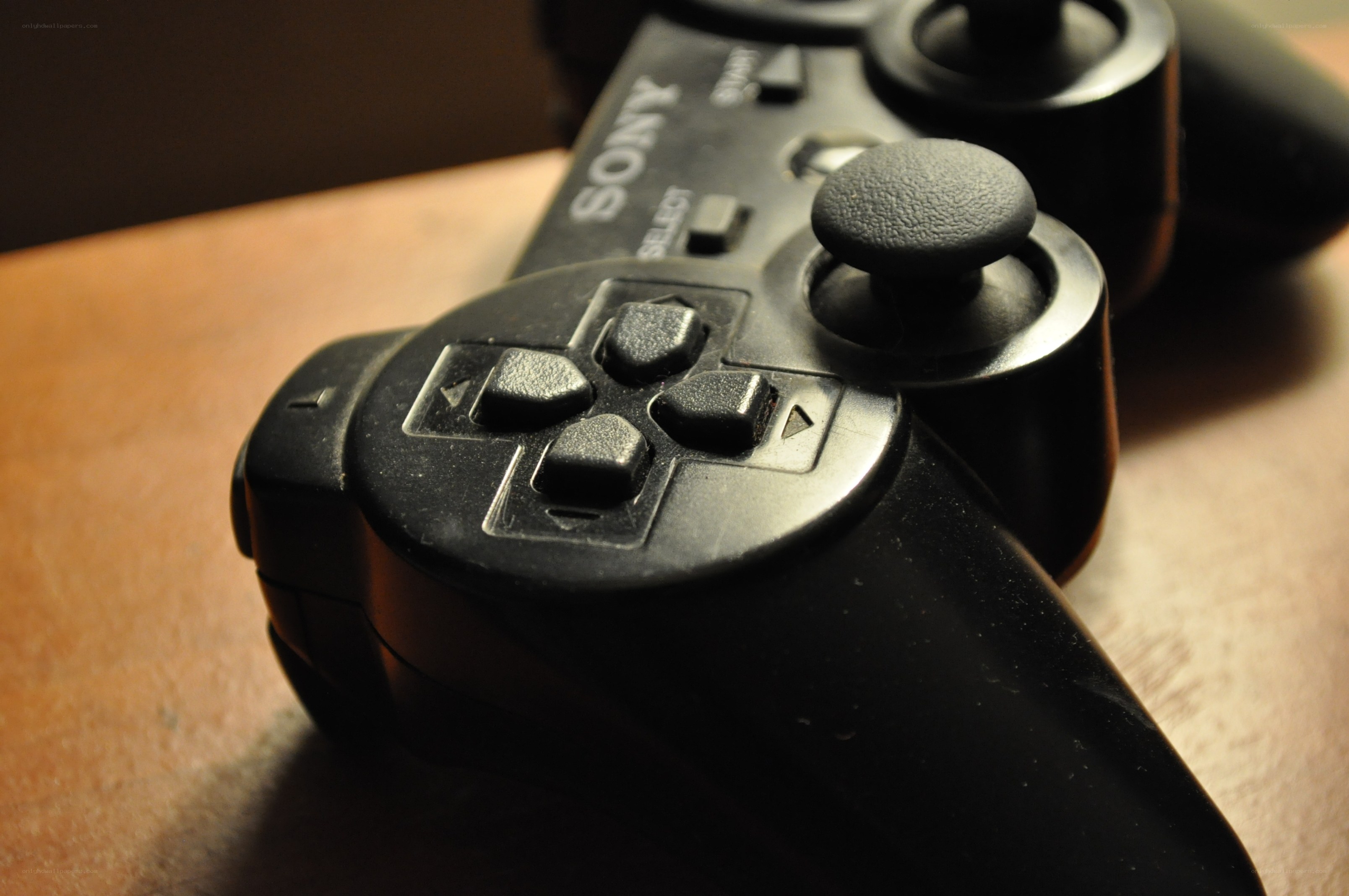 close-up of a game controller