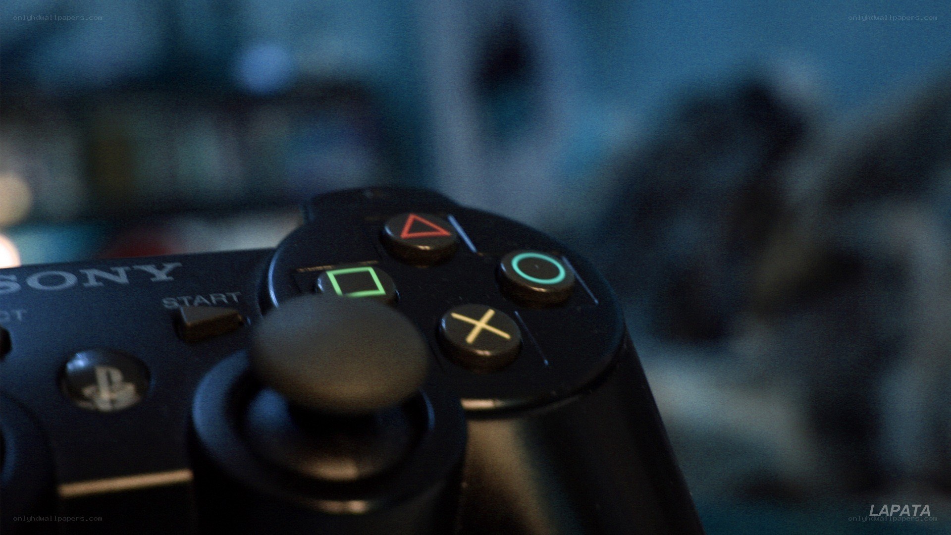close-up of a game controller