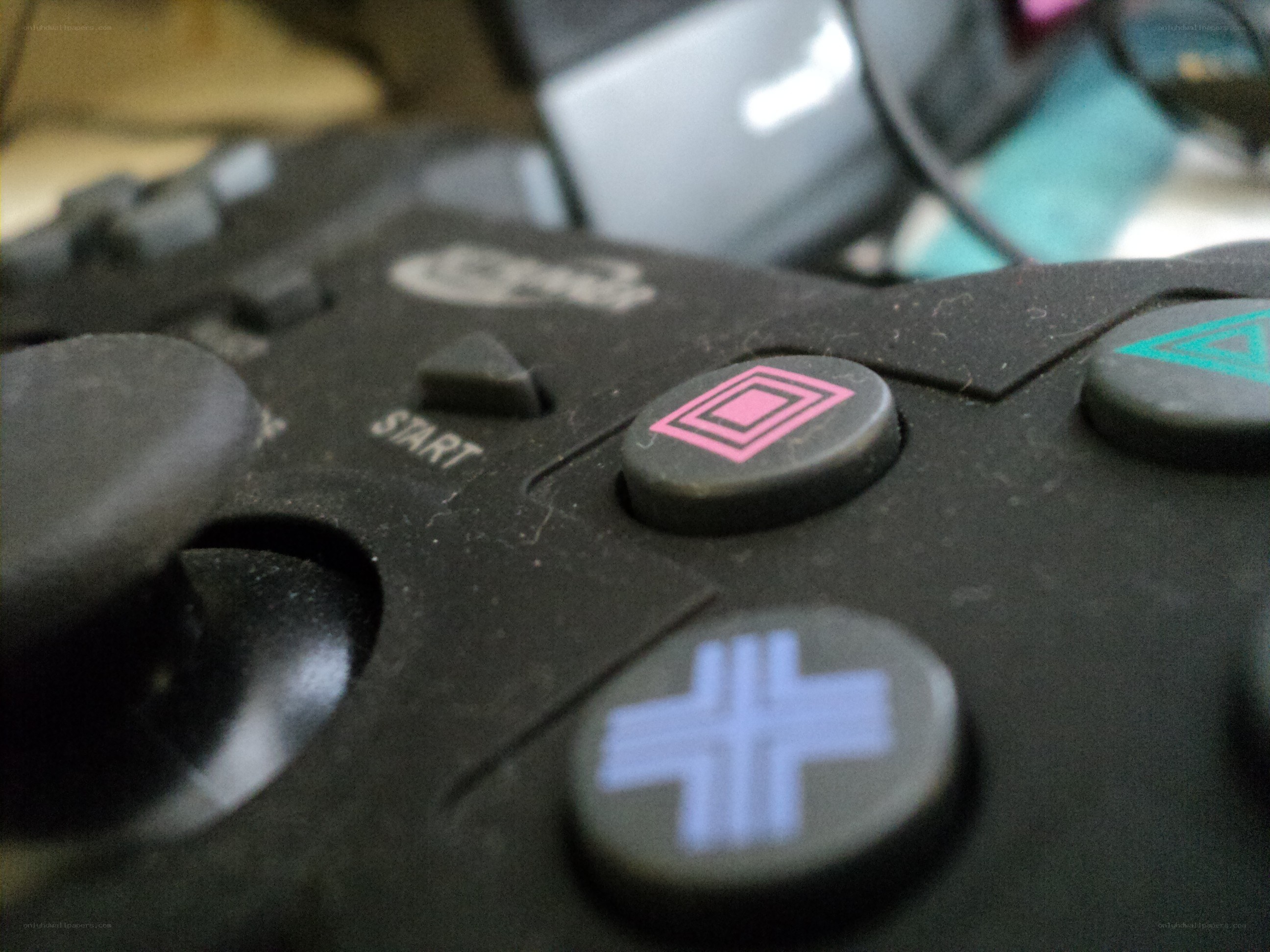 close-up of a game controller