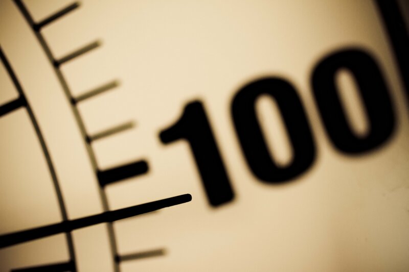Close-up of a Gauge — Beige