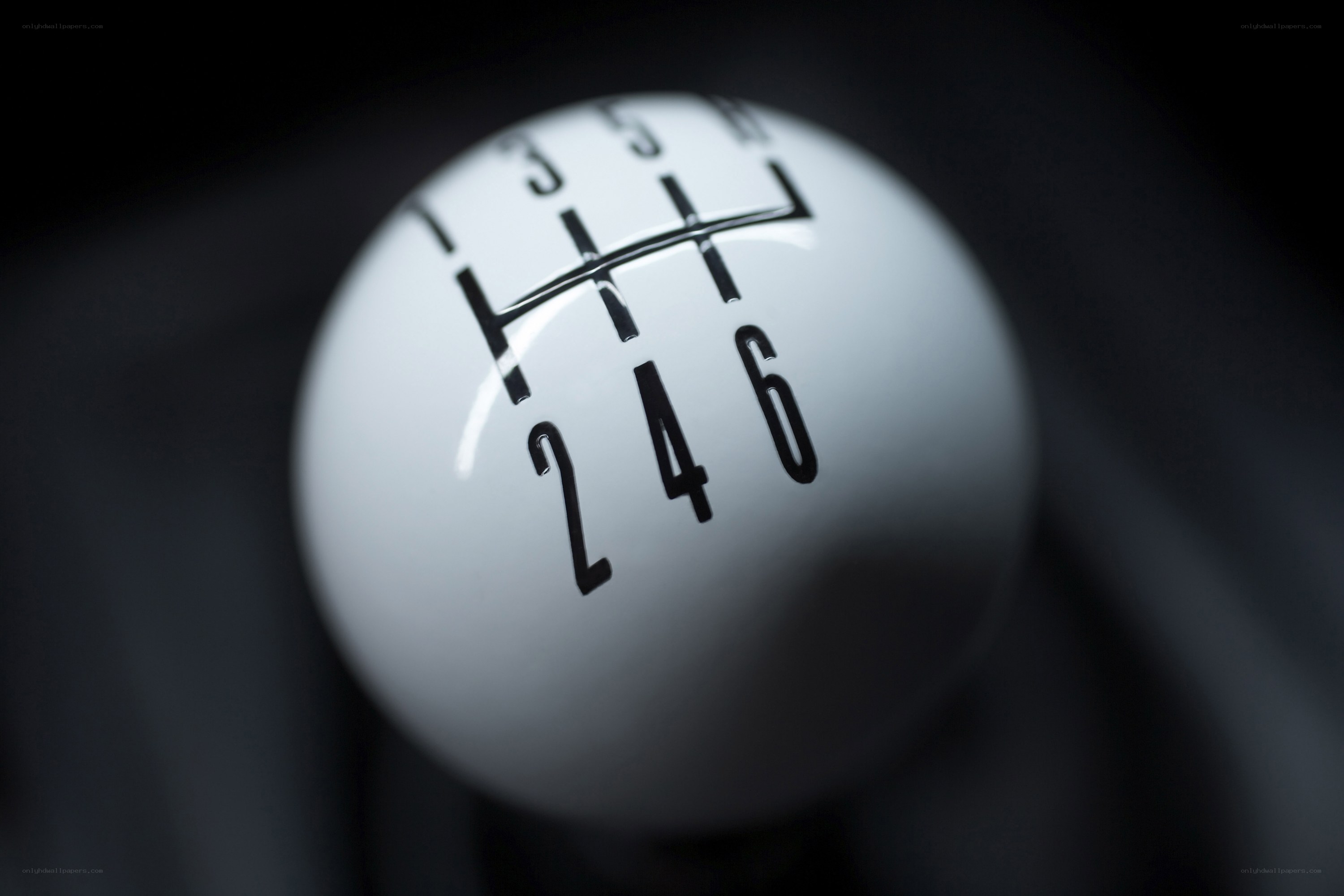close-up of a gear shift knob