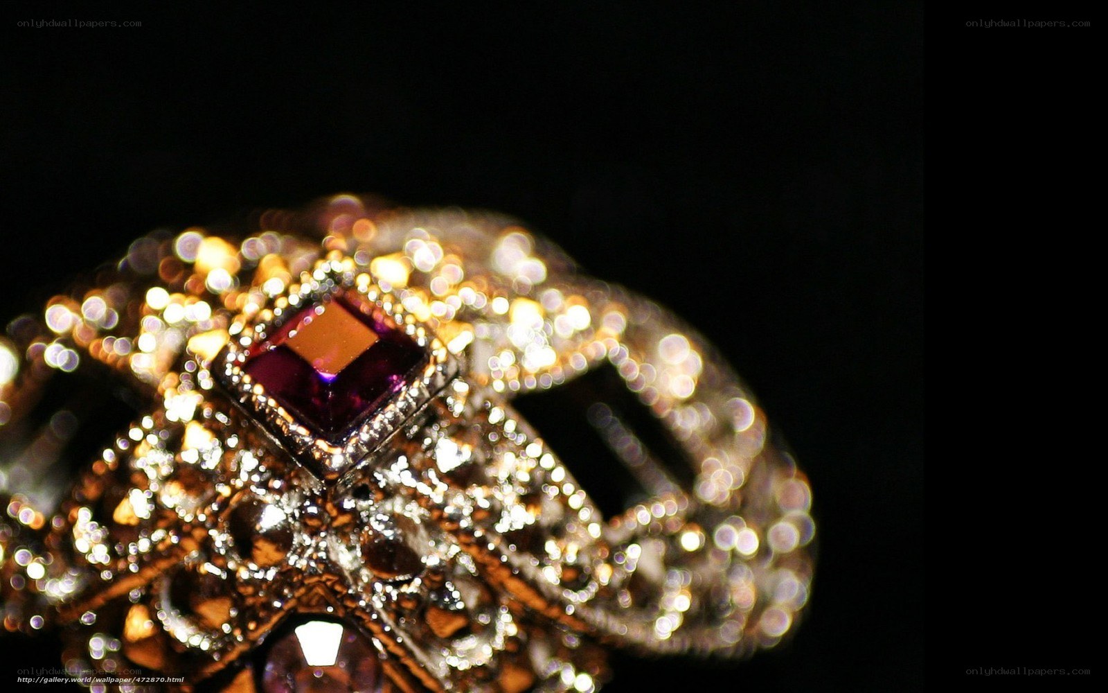 Close-up of a gemstone ring