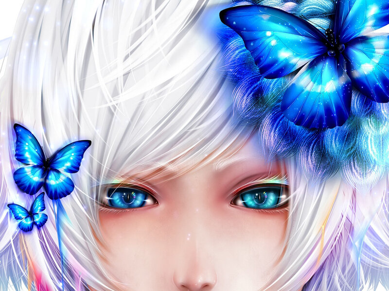 Close-up of a Girl — Blue