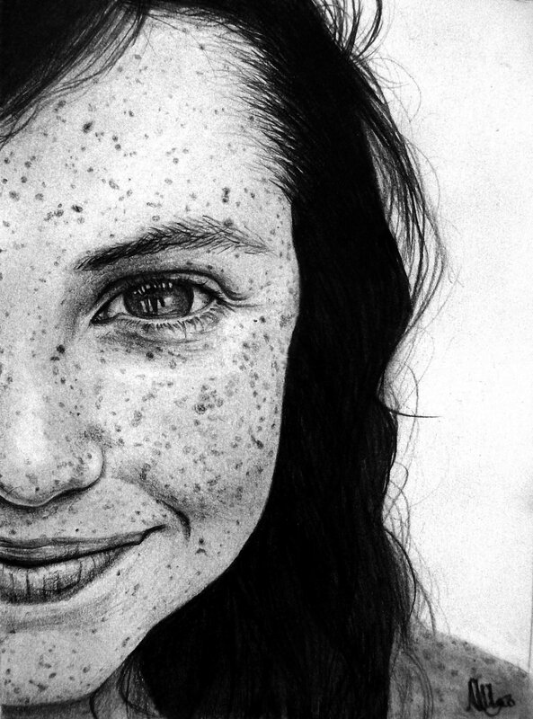 Close-up of a Girl's Face — Black, Neutral