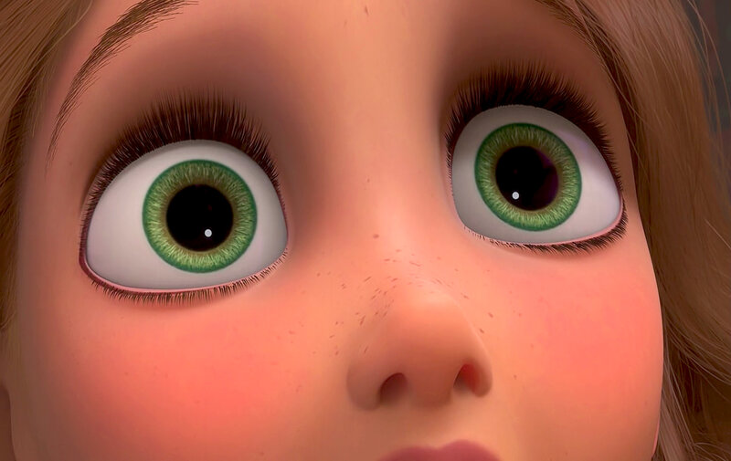 Close-up of a Girl's Face — Green