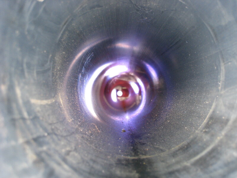 close-up of a glass interior
