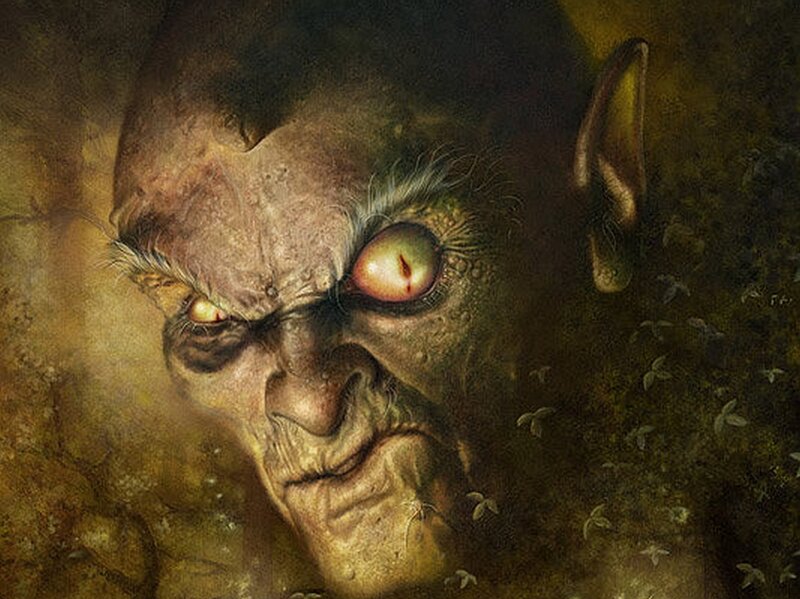 Close-up of a Goblin Face — Brown