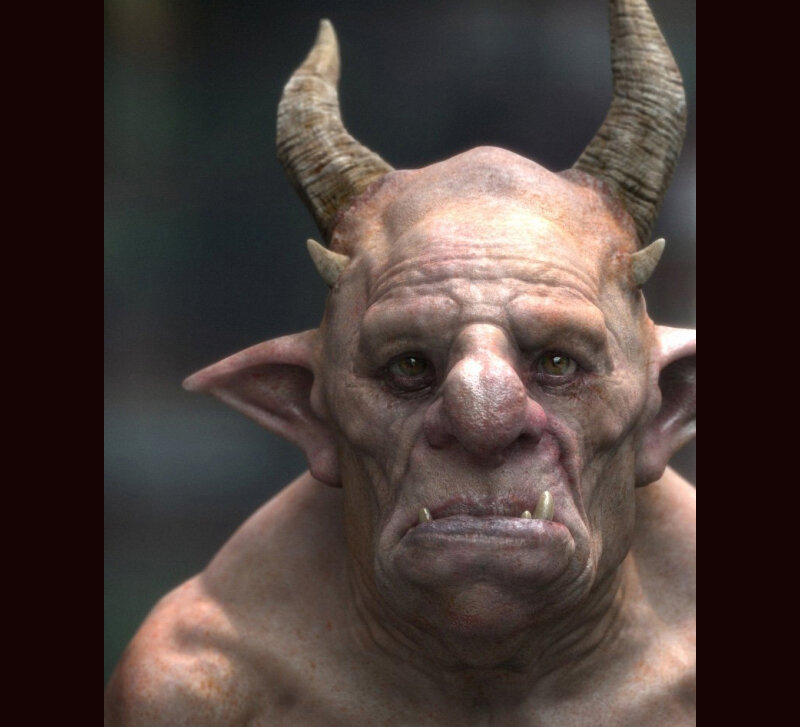 Close-up of a Goblin Face — Pink