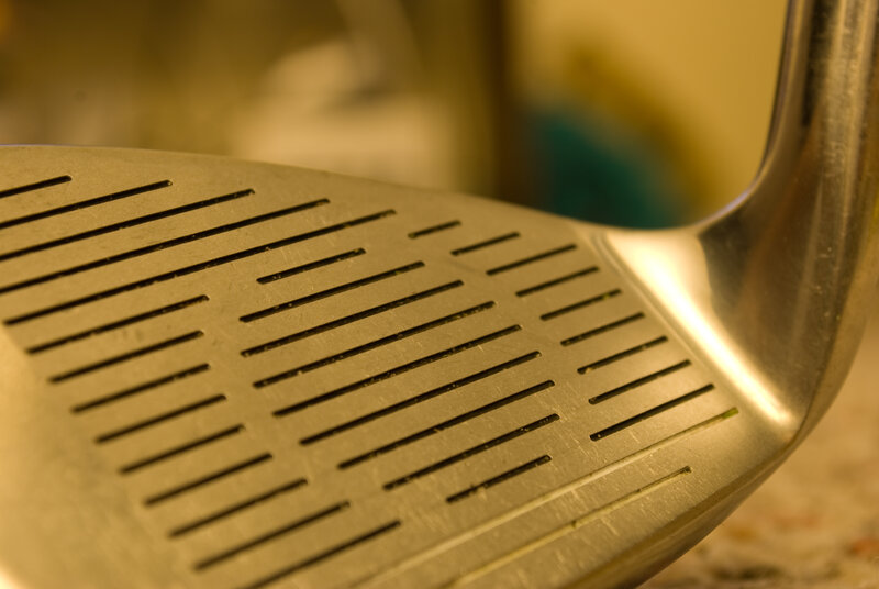 close-up of a golf club head