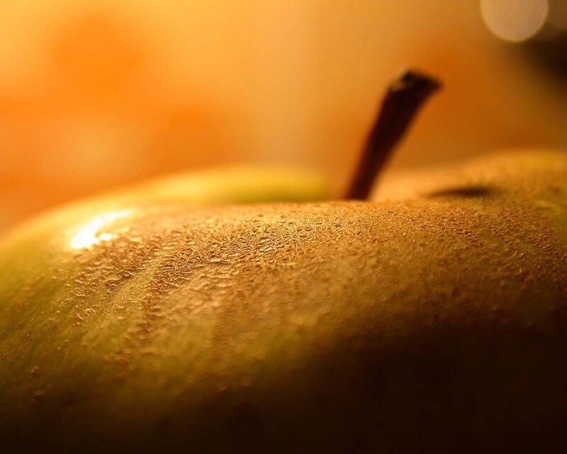 close-up of a green apple