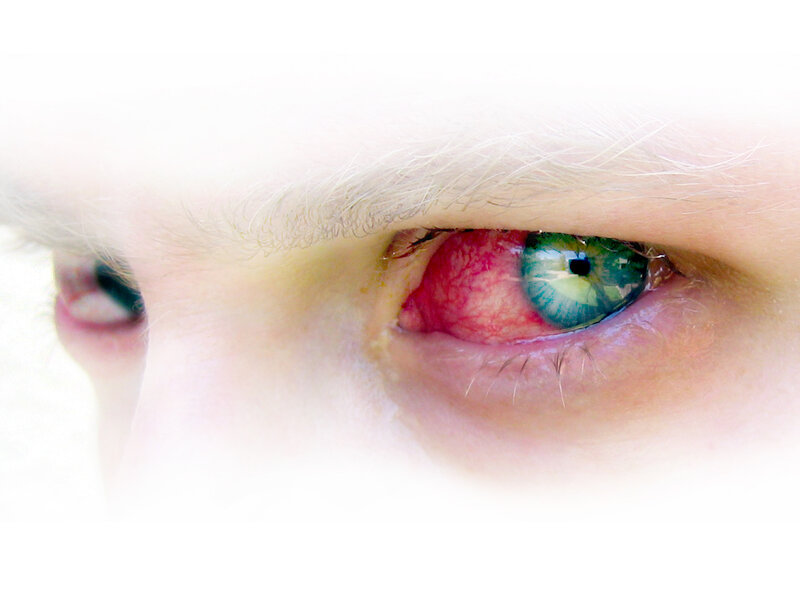 close-up of a green eye