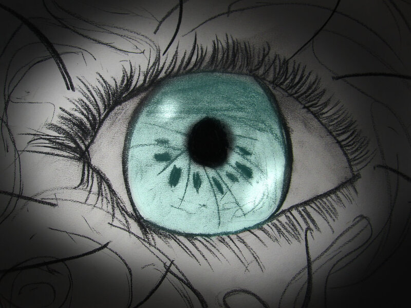 Close-up of a Green Eye — Dramatic, Illustration