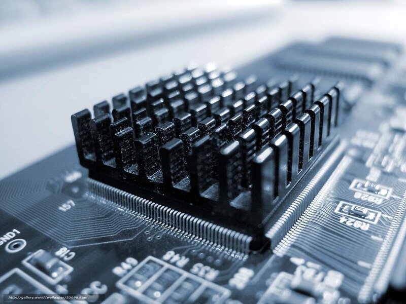 Close-up of a heatsink on a motherboard