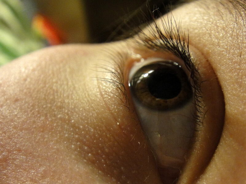 close-up of a human eye