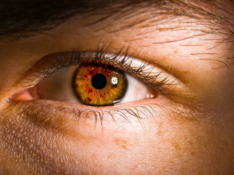 close-up of a human eye