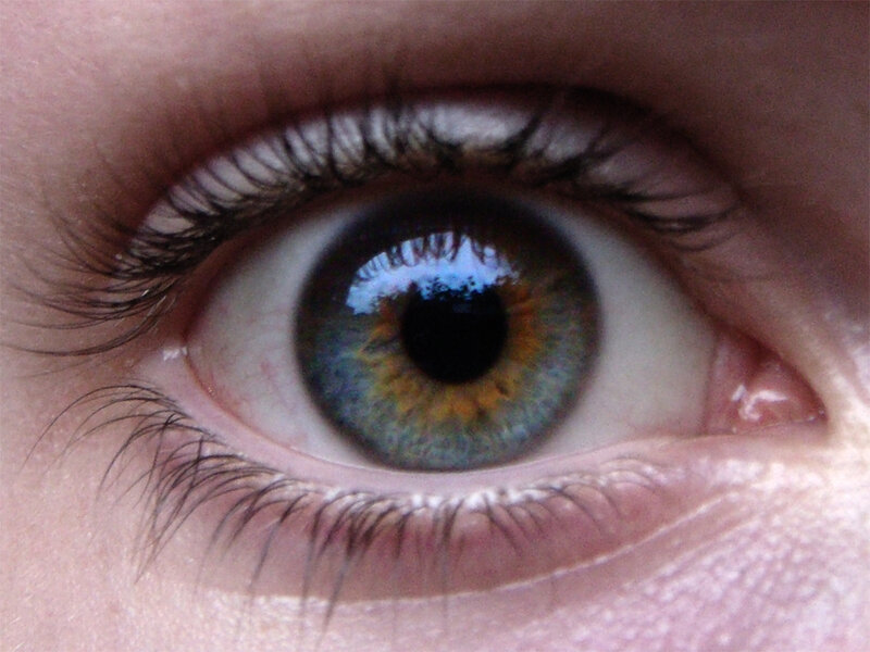 close-up of a human eye
