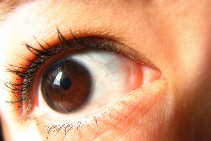 close-up of a human eye