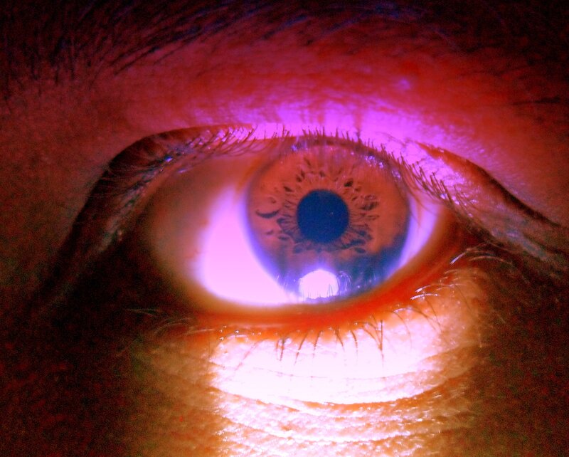 close-up of a human eye