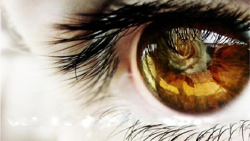 close-up of a human eye