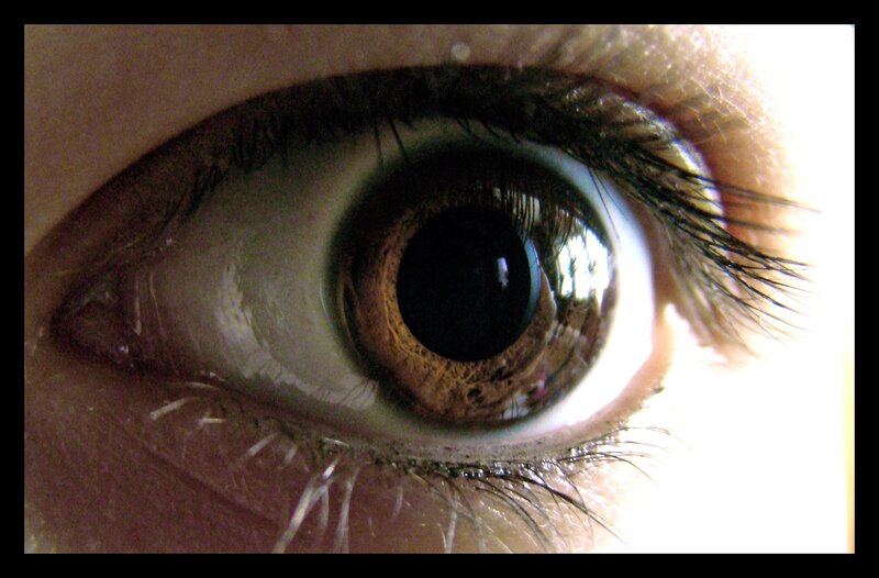 close-up of a human eye