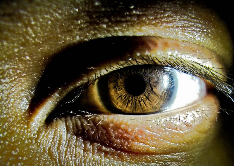 close-up of a human eye