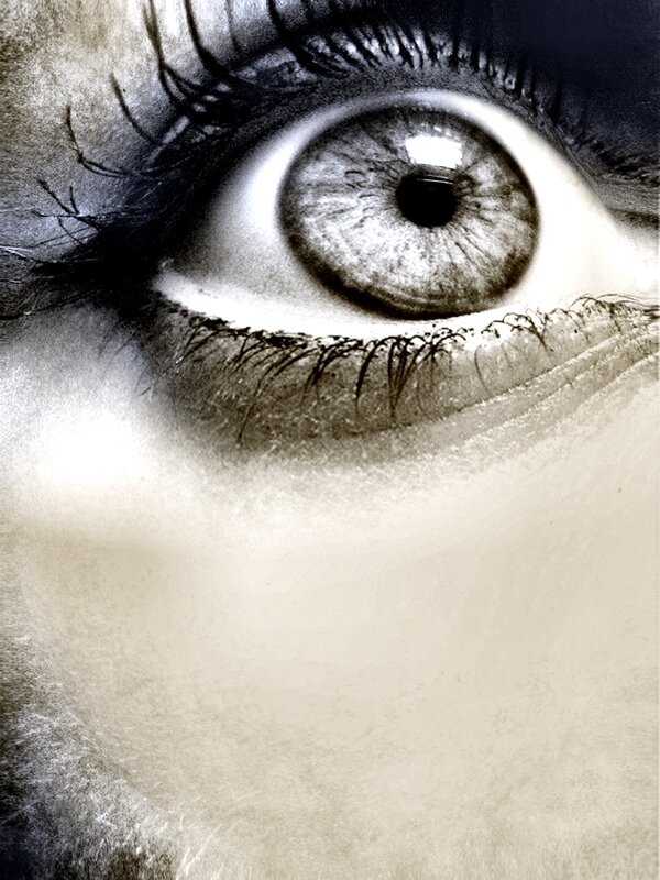 close-up of a human eye