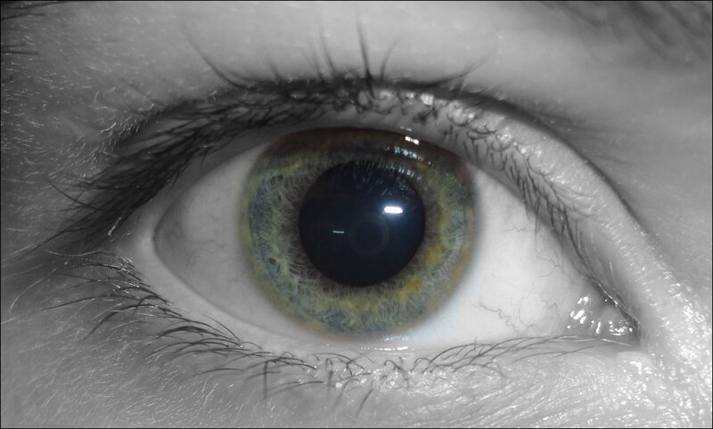 close-up of a human eye
