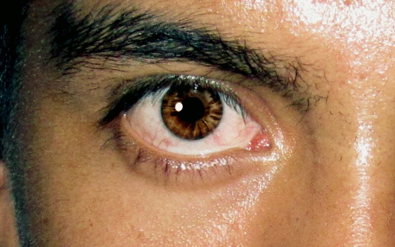 close-up of a human eye