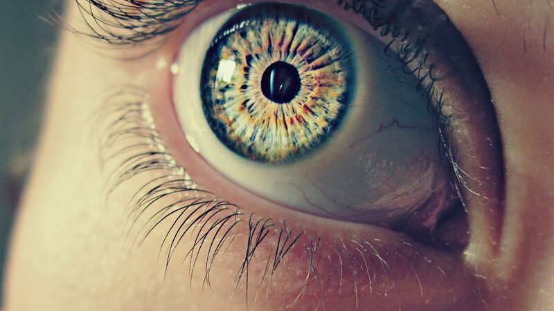 close-up of a human eye