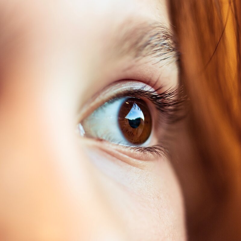 close-up of a human eye