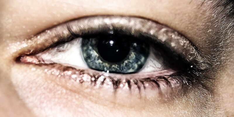 close-up of a human eye