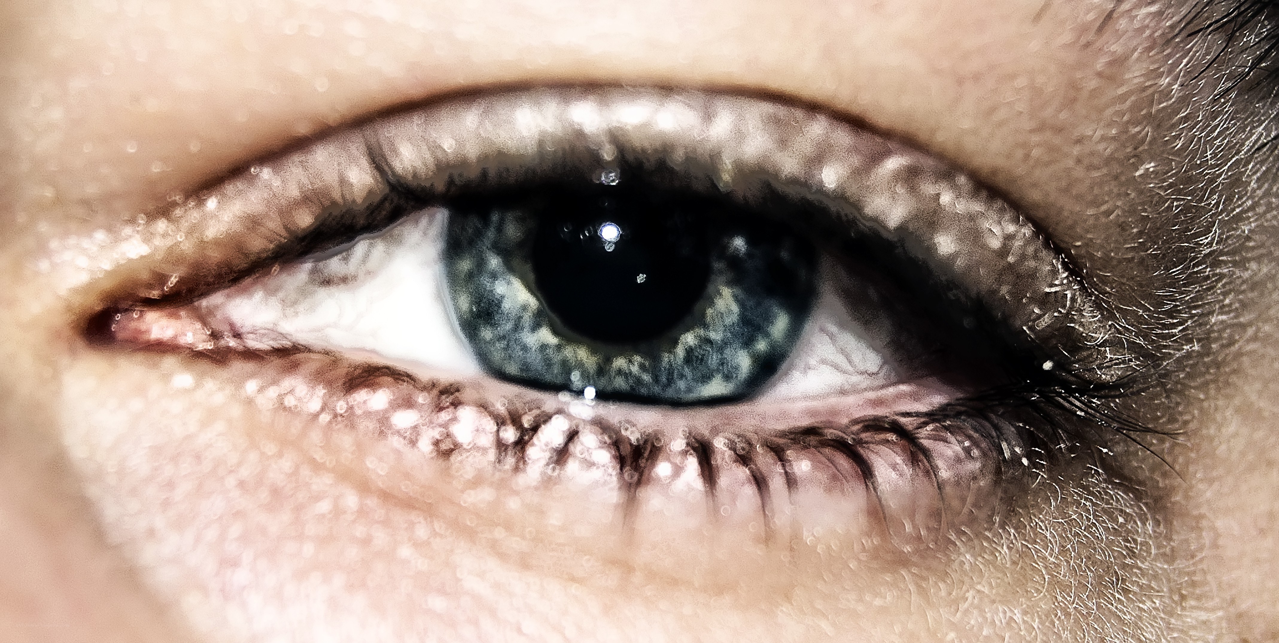 close-up of a human eye
