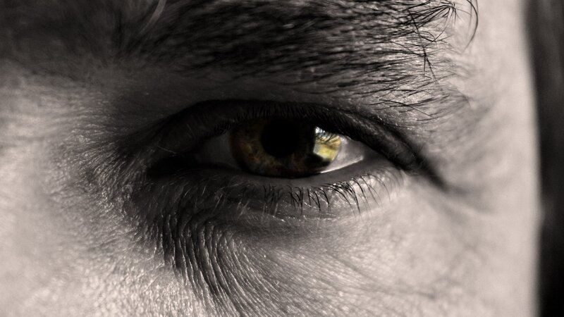 close-up of a human eye
