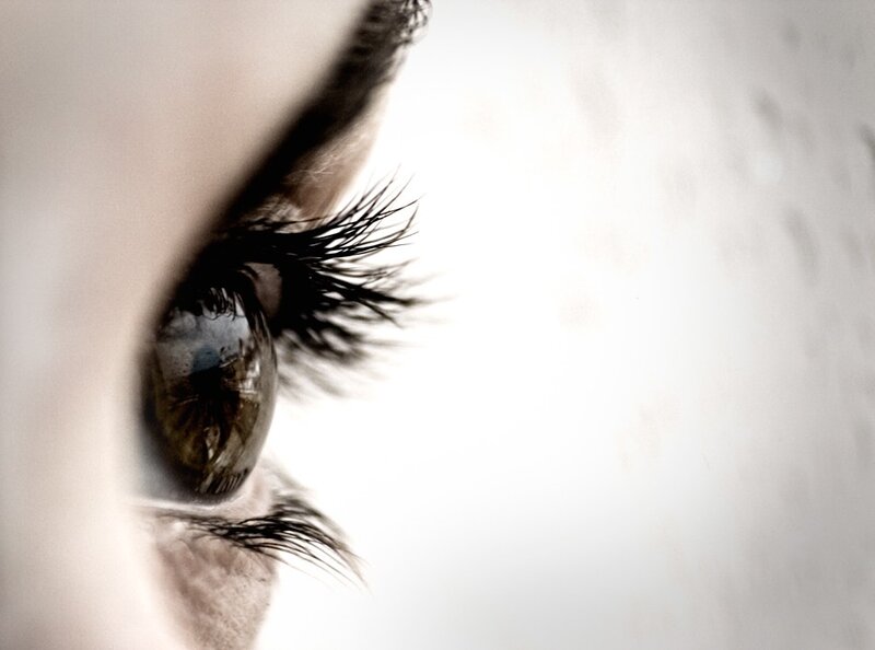 close-up of a human eye