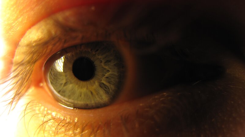close-up of a human eye