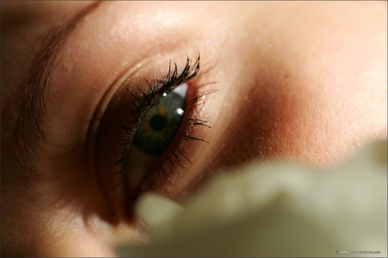 close-up of a human eye