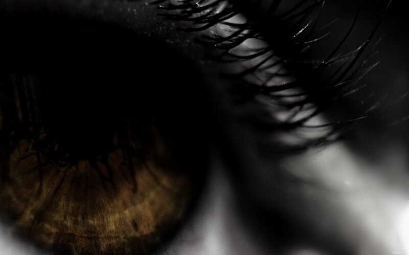 close-up of a human eye