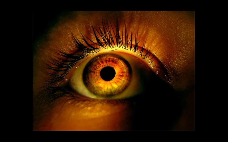 close-up of a human eye