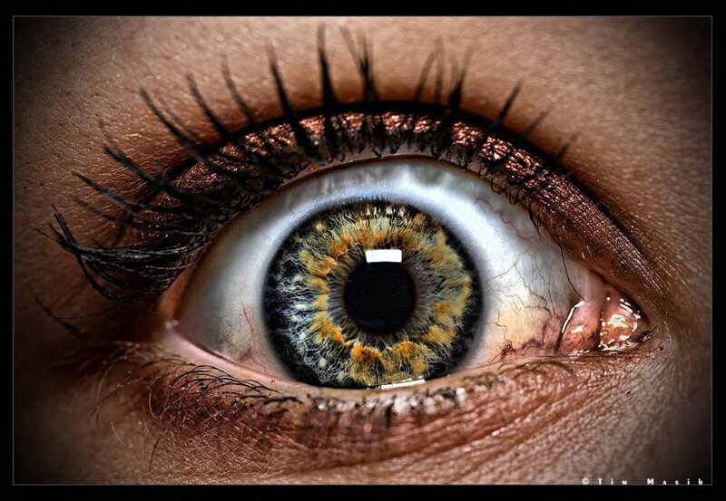 close-up of a human eye